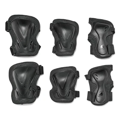 Afbeelding van Rollerblade EVO PRO Gear inline skate beschermers, 3 stuks, inlineskates, inlineskates voor elleboog, knieën en hand, dames heren, uniseks, zwart, L