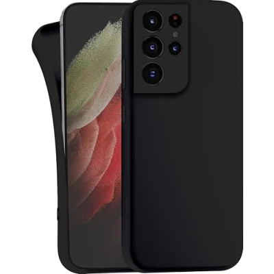 Afbeelding van MyGadget Silicone Case compatibel met Samsung Galaxy S21 Ultra duurzame beschermende TPU geval Slim Back Cover krasbestendig Mobile Matt zwart