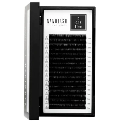 Afbeelding van wimpers voor wimperextensions Nanolash professionele verlenging, valse (0.15 D, 11mm)