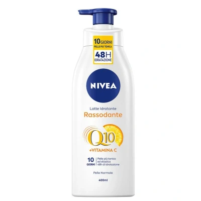 Afbeelding van NIVEA Q10 Firming Moisturizing Milk met pomp (Latte Idratante Rassodante) 400 ml (wit)