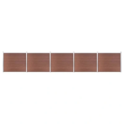 Afbeelding van Schuttingpanelenset 872x146 cm HKC bruin