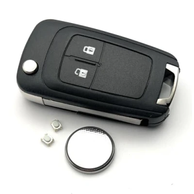 Afbeelding van Automobile Locksmith Sleutelbehuizing met 2 knoppen en batterij voor Opel Insignia Astra Mokka