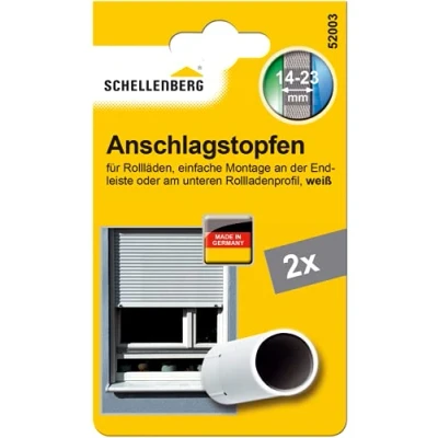 Afbeelding van Schellenberg 52003 rolluikstopper aanslagstop voor rolluiken 2 stuks dubbelverpakking, wit