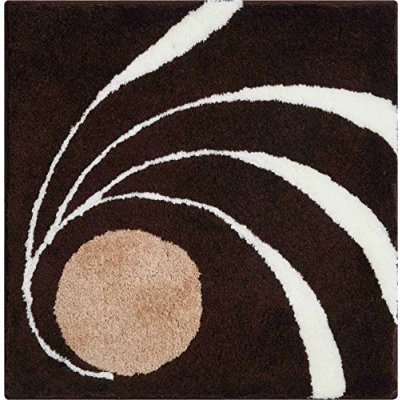 Afbeelding van Grund Designer badmat COLANI, Ultrazacht en absorberend, Antislip, 5 jaar garantie, Colani 18, WC sjabloon o.A. 60x60 cm, bruin