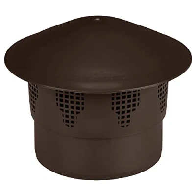Afbeelding van Ontluchtingskap, diameter DN160, afzuigkap, dakontluchter, ventilatievilt, afvalwaterbuis, bruin