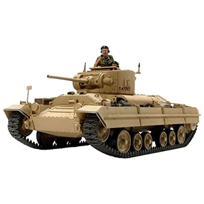 Afbeelding van Tamiya 35352 British Infantry Tank MK.III Valentine MK.II/IV 1/35 1:35 Mk. II, getrouwe replica, plastic bouwpakket, knutselen, modelbouwset, assemblage, ongeverfd, beige, medium