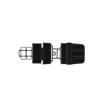 Afbeelding van GEISOLEERDE 4mm INBOUWBUS MET KOP EN RING / ZWART (PKI10A) Hirschman
