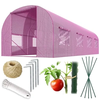 Afbeelding van Tuintunnel 2,5 x 4 m (10m2) roze Plonos