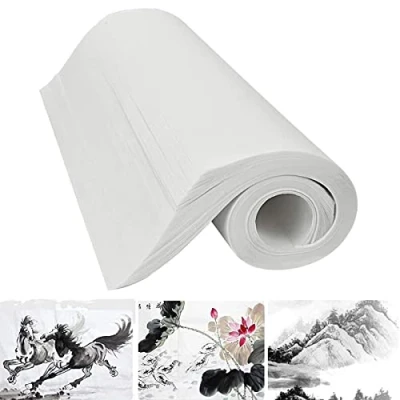 Afbeelding van 120 Vellen Sumi Papier Inkt Schrijven, Cooked Xuan Papier, Rijstpapier voor Chinese Kalligrafie, Chinees Rijstpapier, Beginners en Liefhebbers van Kalligrafie Schilderkunst