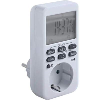 Afbeelding van Meister 7474090 Digitale timer, zomer en wintertijd, 10 configureerbare programma&#039;s, met countdown functie willekeurige generator, timer voor het stopcontact, schakeling