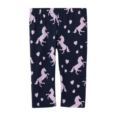 Afbeelding van s.Oliver Caprimit Alloverprint Legging voor kinderen, Maat: 128, Navy