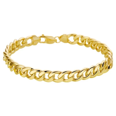 Afbeelding van Armband Zilgold Geslepen Gourmet geelgoud met zilveren kern 8 mm