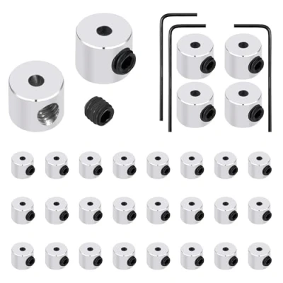 Afbeelding van pin Keeper metalen rug reserve sluitpennen back lock met moersleutel voor spelden sieraden broche naambordje 6 x 5 mm 30 stuks
