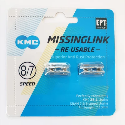 Afbeelding van KMC Sluitschakel MissingLink 7/8R EPT zilver 7.10mm 7/8v(2)