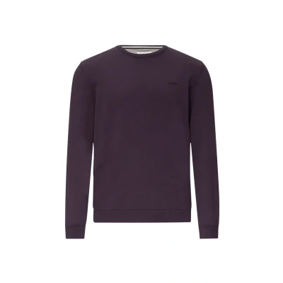 Afbeelding van s.Oliver MIT Logostickerei Trui, Heren, Maat: Small, Aubergine