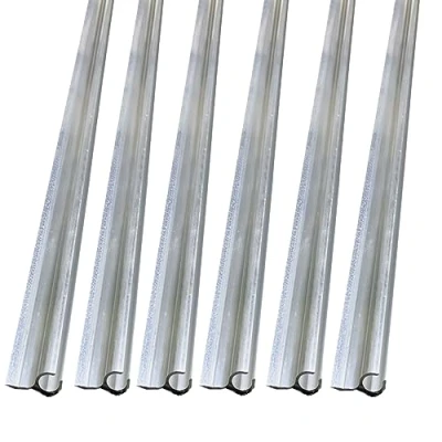 Afbeelding van Set van 6 luifelrails C kanaal x 60 cm aluminium luifelrailstrips voor T4 T5 T6 camper, caravan