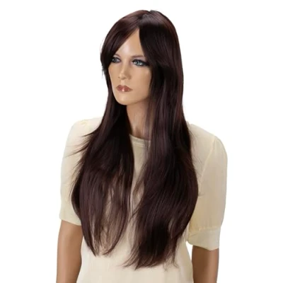 Afbeelding van CAISHA pruik Mardi Gras carnaval Cosplay Party lang haar bruin PHK23