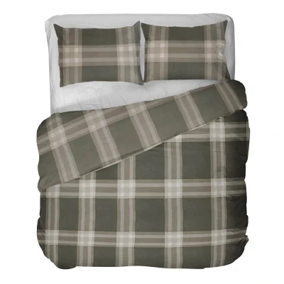 Afbeelding van Kayori dekbedovertrek Magome Flanel Olijfgroen 200/200 220 +2 slopen 200/220