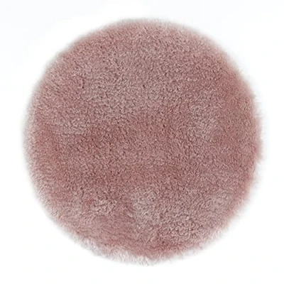 Afbeelding van andiamo Lambskin zacht zitkussen rond 40 cm roze set van 4, kunststof, 4 delig