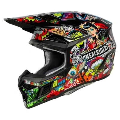 Afbeelding van O&#039;NEAL motorcrosshelm MX Enduro ABS schaal, veiligheidsstandaard ECE 2205, ventilatieopeningen voor optimale ventilatie en koeling 3SRS Helm Crank 20 Volwassen M multi Maat