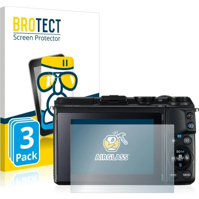 Afbeelding van BROTECT Screenprotector voor Canon EOS M3 Folie Beschermfolie Beschermglas transparant (3 Stuks)