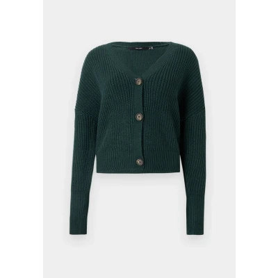Afbeelding van VERO MODA Gebreid vest &#039;VMLEA&#039; donkergroen