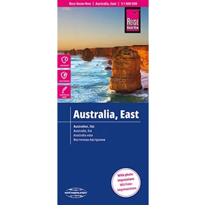 Afbeelding van Reise Know How Landkarte Australien, Ost / Australia, East (1:1.800.000): reiß und wasserfest (world mapping project)