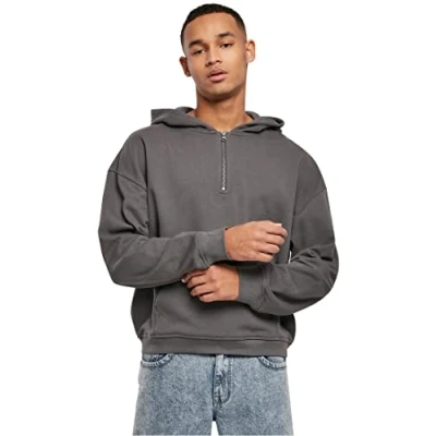 Afbeelding van Urban Classics Boxy Zip Hoodie, Heren, Maat: 4XL, Darkshadow
