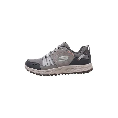 Afbeelding van Skechers Escape Plan Sneakers voor heren, Tan Leather Mesh Charcoal Trim, 39 EU
