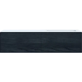 Afbeelding van Looox solid facet 140cm surface wb 500 1 rechts 2 la black meubel swf1400bl r