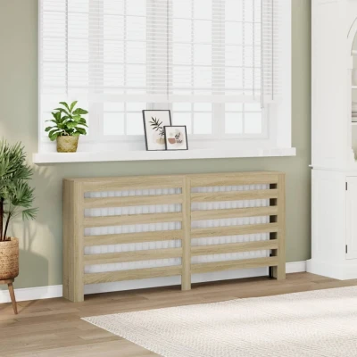 Afbeelding van Radiatorombouw 175x20x82 cm bewerkt hout sonoma eikenkleurig