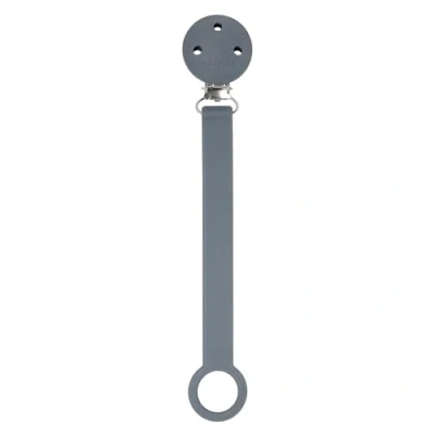 Afbeelding van Nattou Silicone Fopspeenketting met Universele Bevestiging 21 cm Donker grijs