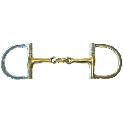 Afbeelding van Pagony D trens Dubbel Gebroken Anatomisch16mm Maat: 12,5 Goud RVS/aurigan