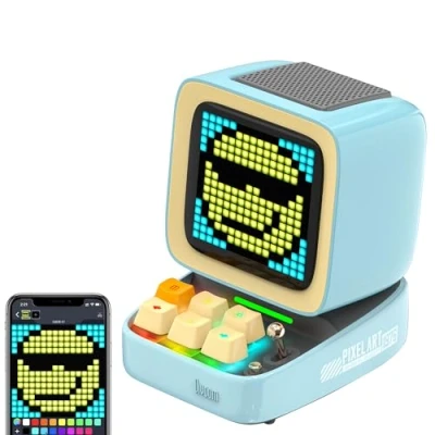 Afbeelding van Divoom Ditoo Pixel Art LED draagbare Bluetooth luidspreker, 256 programmeerbaar paneel met feestlicht, smart digitale tafelklok,ondersteunt TF kaart