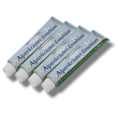 Afbeelding van 4 x 200 ml Lloyd Alpenkruidenemulsie, wellness, sport, massage, crème, balsem, massagecrème met kruiden (800 ml)