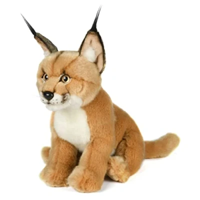 Afbeelding van Uni Toys Karakal, zittend 30 cm (hoogte) pluche kat, lynxs, caracal dier, knuffeldier
