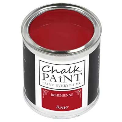 Afbeelding van Chalk Paint Everything Red 250 ml zonder papier, alle materialen kunnen gemakkelijk worden geverfd