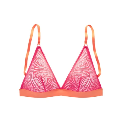 Afbeelding van s.Oliver RED LABEL Beachwear Bralette bh Clemence zonder beugels van grafisch kant in transparante look, lingerie