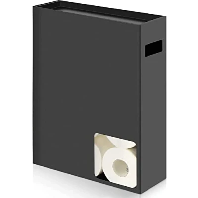 Afbeelding van EWEMOSI Toiletpapierhouder, rolhouder, wc papier, opslag, reserverolhouder, organizer, badkamer, zijdepapierstandaard