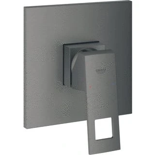 Afbeelding van Grohe eurocube inbouwmengkraan opbouwdeel douche eengreeps keramische schijven hard graphite geborsteld 24061al0