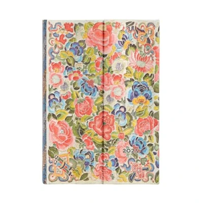 Afbeelding van Pear Garden (Peking Opera Embroidery) Mini 12 month Day at a time Hardback Dayplanner 2025 (Wrap Closure): jeden dzień na stronie, zamykany magnes, papier 80 gsm