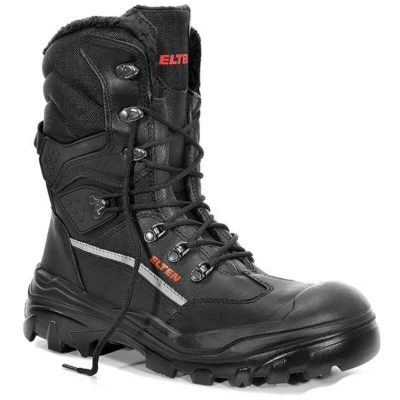 Afbeelding van ELTEN Veiligheidsschoenen, Winter ERIC S3 CI, dames en heren, leer/textiel, stalen neus, robuust, zwart, maat: 38