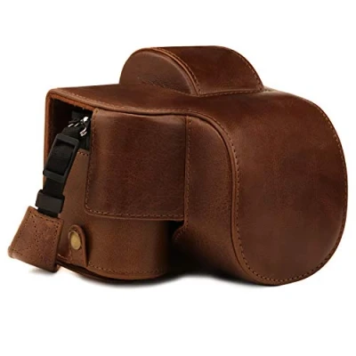 Afbeelding van MegaGear MG1814 Ever Ready Lederen Camera Case Compatibel met Nikon Z50 (16 50mm) Bruin