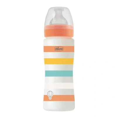 Afbeelding van Chicco zuigfles Siliconen Well Being 330ml oranje