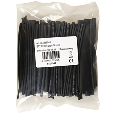 Afbeelding van MC POWER Krimpkousenset, 100 delig in assortimentszak, zwart