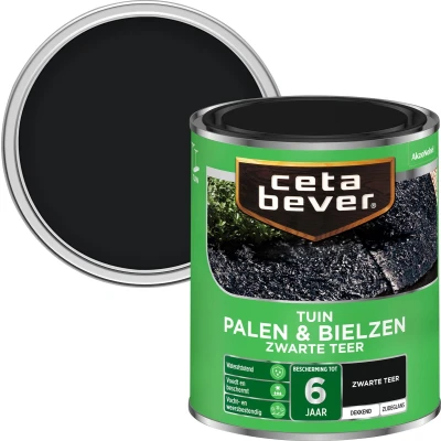 Afbeelding van Ceta Bever Palen &amp; Bielzen Zwarte Teer 0,75 liter CetaBever