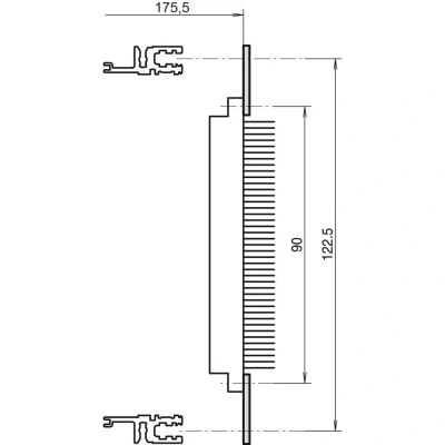 Afbeelding van Schroff 20822050 19 inch Rails voor patchkast