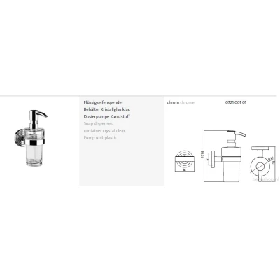 Afbeelding van Emco polo zeepdispenser kristalglas 072100101