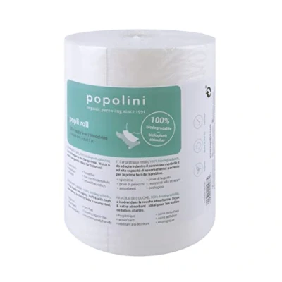 Afbeelding van Fleece Inleg Popolini voor stoffen luiers, rol met 120 vellen