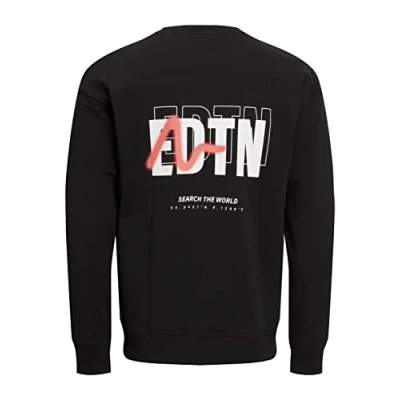 Afbeelding van Jack &amp; Jones Jcoedition CREW NECK Sweater, Heren, Maat: Medium, Black